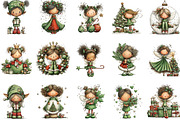 Christmas Whimsical Fairy Clipart, an Illustration by Designking (Thumbnail 3 of 5)