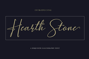 Hearth Stone, a Script Font by mightype