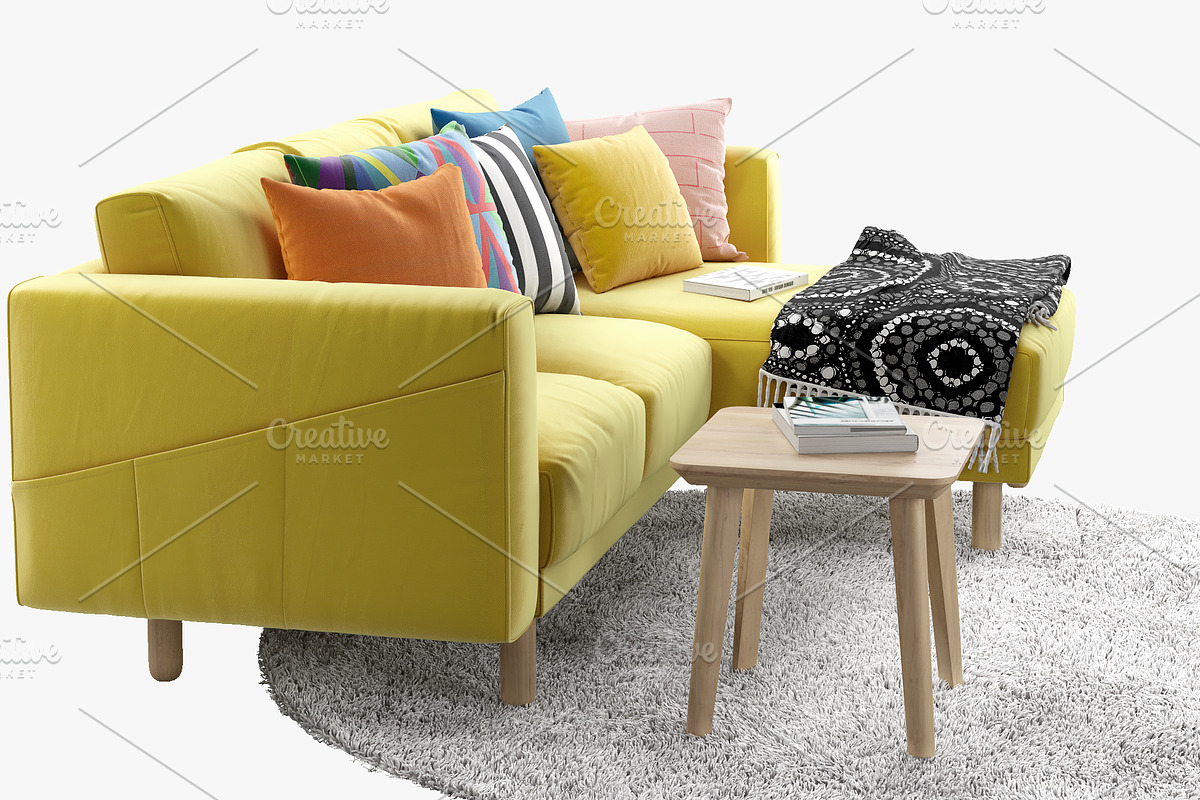 Four-seat sofa 3d model, a Furniture 3D Model by 3dmitruk (Photo 5 of 9)