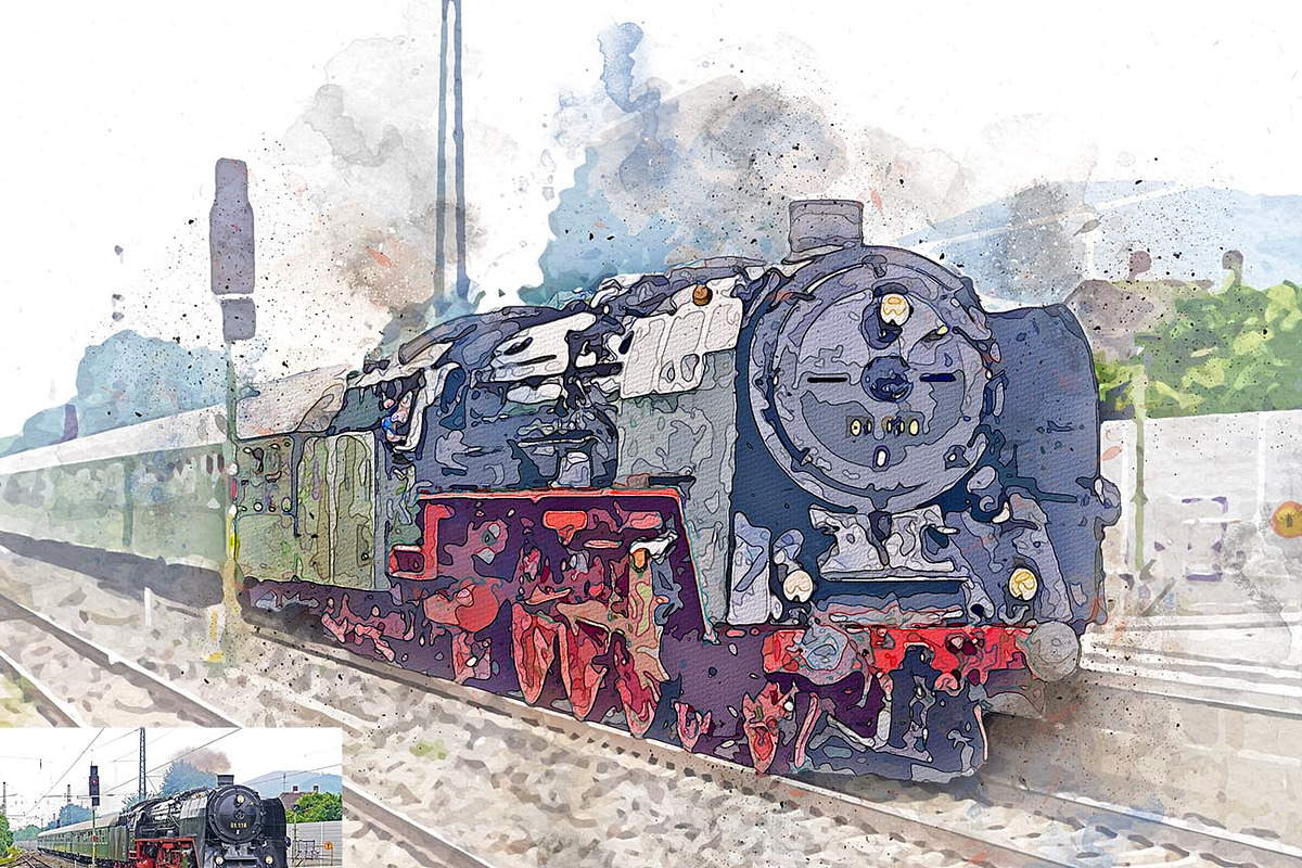 Perfect Watercolor Painting Ps Actio, an Action Add-On by Studio Retouch (Photo 12 of 13)