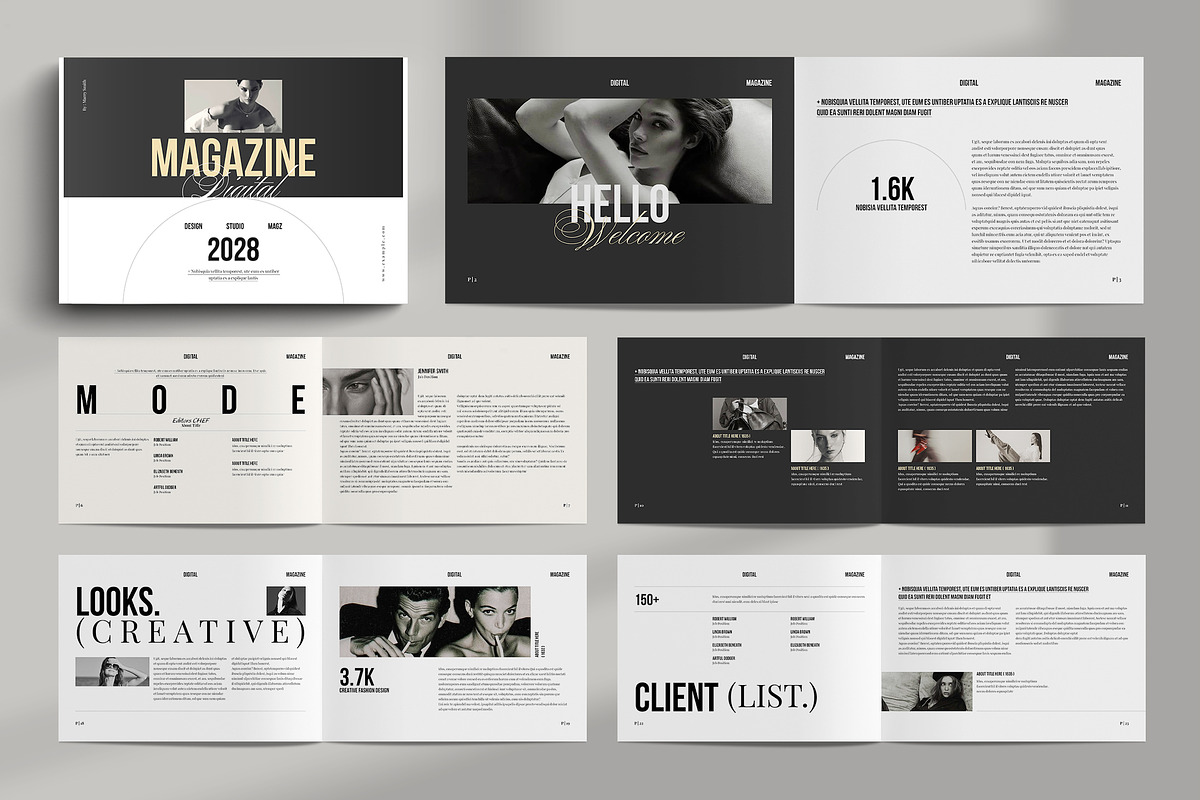 Digital Magazine Layout Landscape, a Magazine Template by NorthPeak (Photo 1 of 12)
