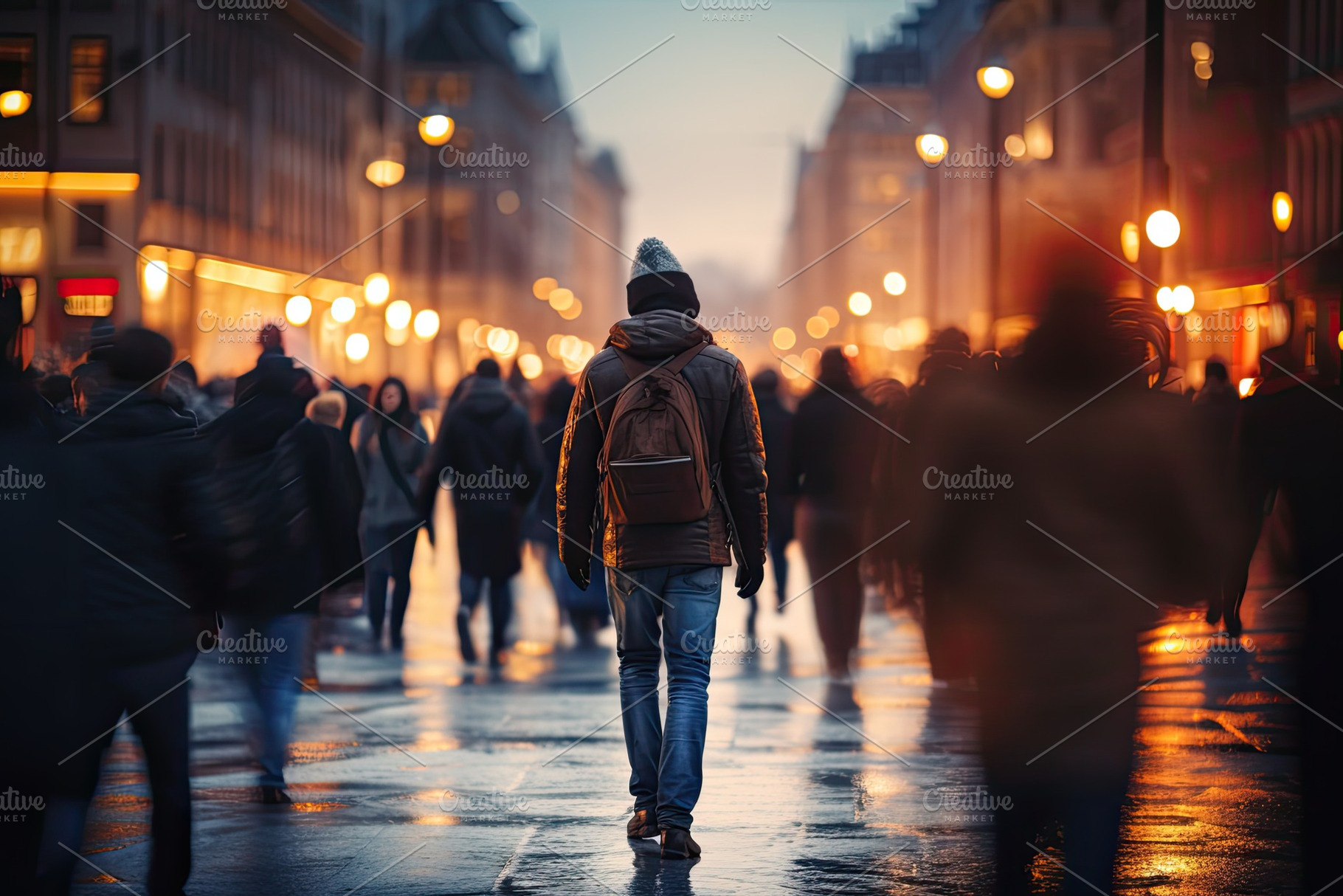 Crowd of people walking on the stree, a Photo by Iftikhar Alam