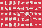 USA 50 States Map Shapes, an Object Graphic by Nocturnal Workspace (Thumbnail 2 of 8)