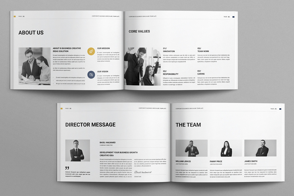 Business Brochure Template Landscape, a Brochure Template by E-Type (Photo 3 of 7)