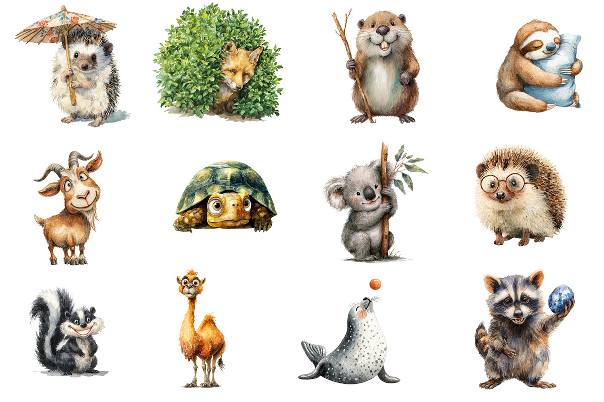 Quirky Animals Clipart, an Illustration by Designworld (Photo 3 of 5)