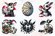 Funny Gothic Easter clipart, an Illustration by RobertsArt (Thumbnail 3 of 7)