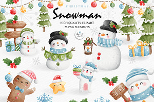 Christmas Snowman Clipart