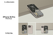 iPhone 16 Pro Mockup, an iPhone Mockup by ulfatunnazira (Thumbnail 1 of 6)