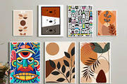Modern Digital Wall Art Bundle, a Wallpaper Graphic by Helospace (Thumbnail 4 of 10)