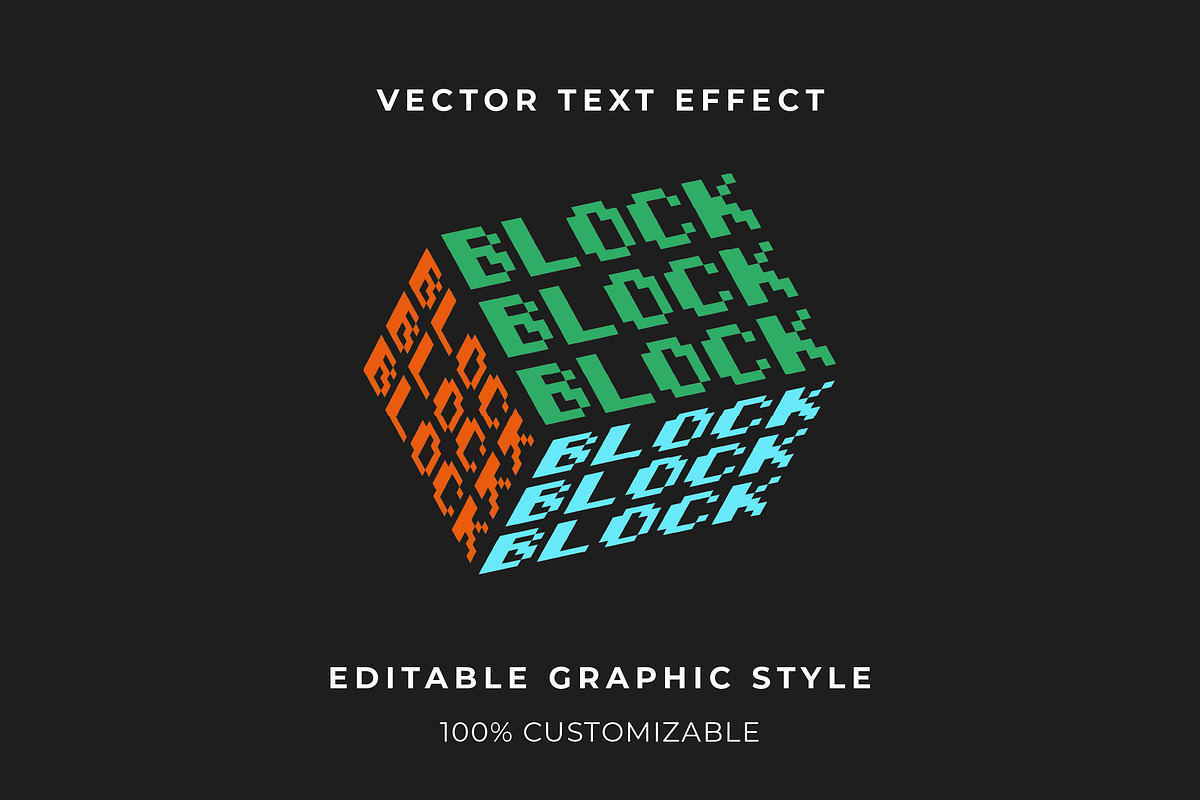 Extrude Cube Block Text Effect