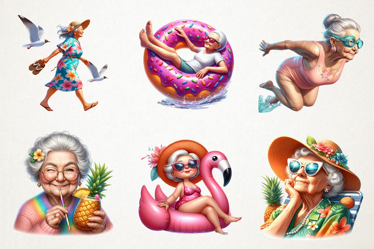 Hawaiian Grandma Funny Summer Png, an Illustration by RobertsArt (Photo 2 of 7)