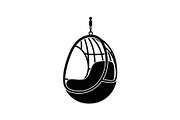 Hanging Egg Chair Silhouette Bundle, an Illustration by Designer_Momina (Thumbnail 41 of 51)