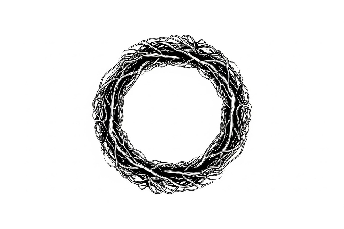Hand Drawn Wreath Frame Bundle, an Illustration by yasushie (Photo 7 of 51)