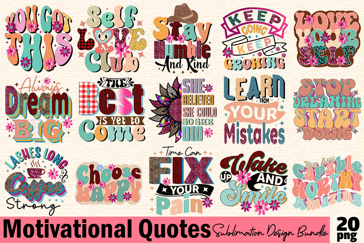 Motivation quotes sublimation Design, an Illustration by SVGArt