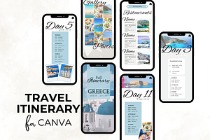 20 Pages Travel Itinerary Template