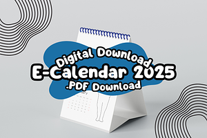 E-Calendar 2025 Mr. Flat, a Stationery Template by Glücklich Studio