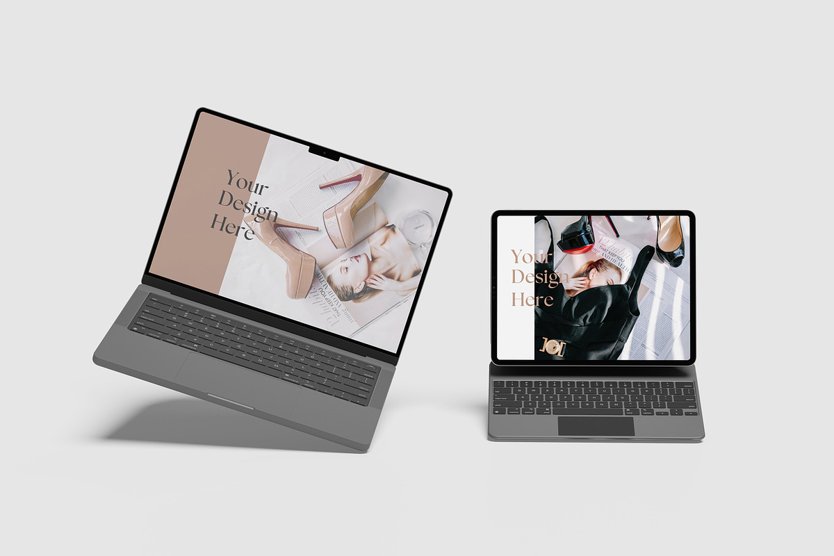 Macbook Pro & Tablet Mockup, a Wearable Device Mockup by mahhyud (Photo 4 of 9)