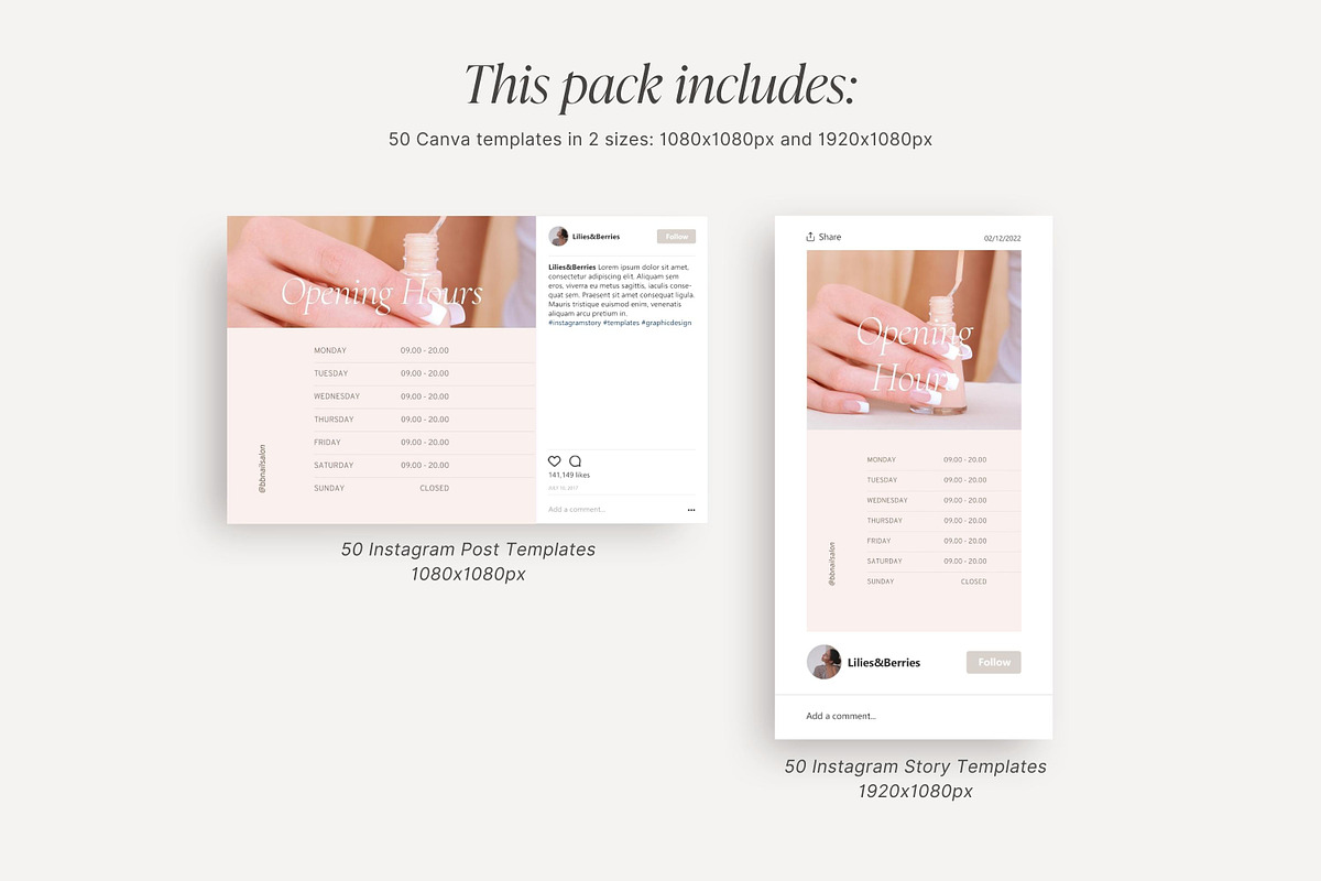 Nail Tech Instagram templates, a Social Media Template by LiliesandBerries (Photo 14 of 21)