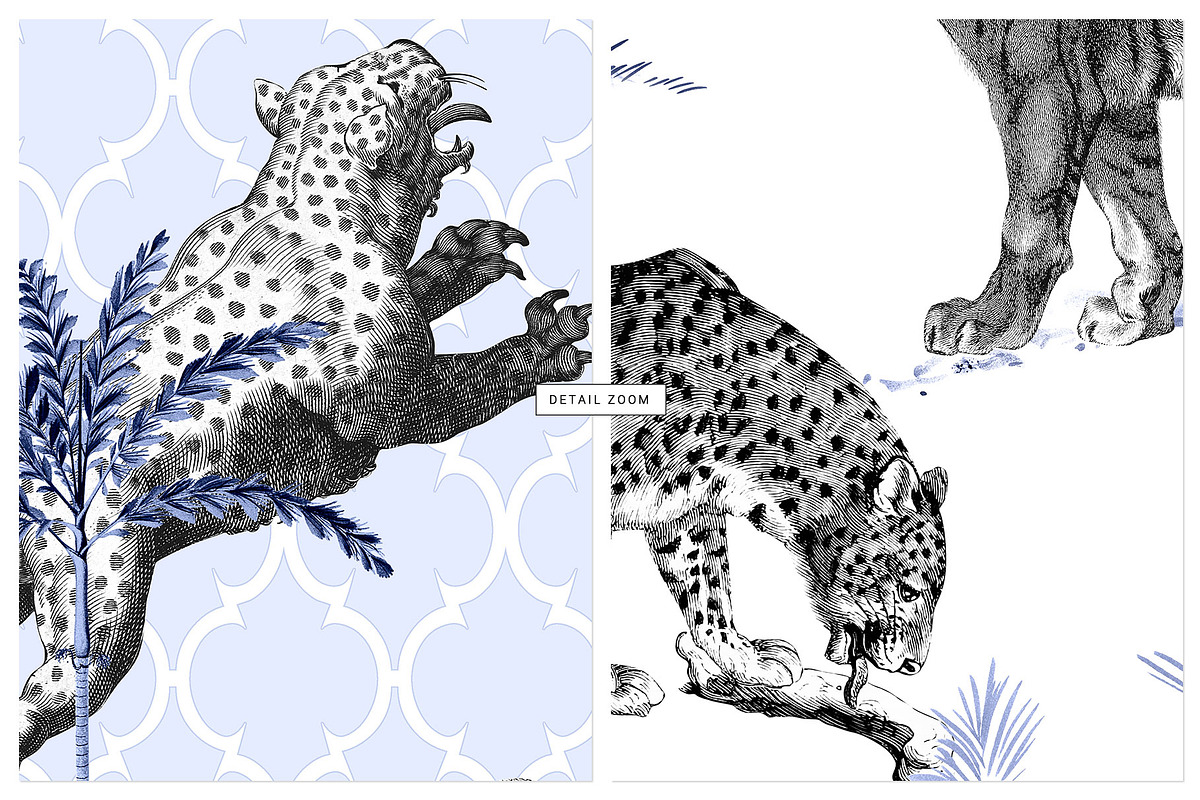 Indigo Safari Luxury Print Designs, a Pattern Graphic by TSTUDIO (Photo 6 of 11)