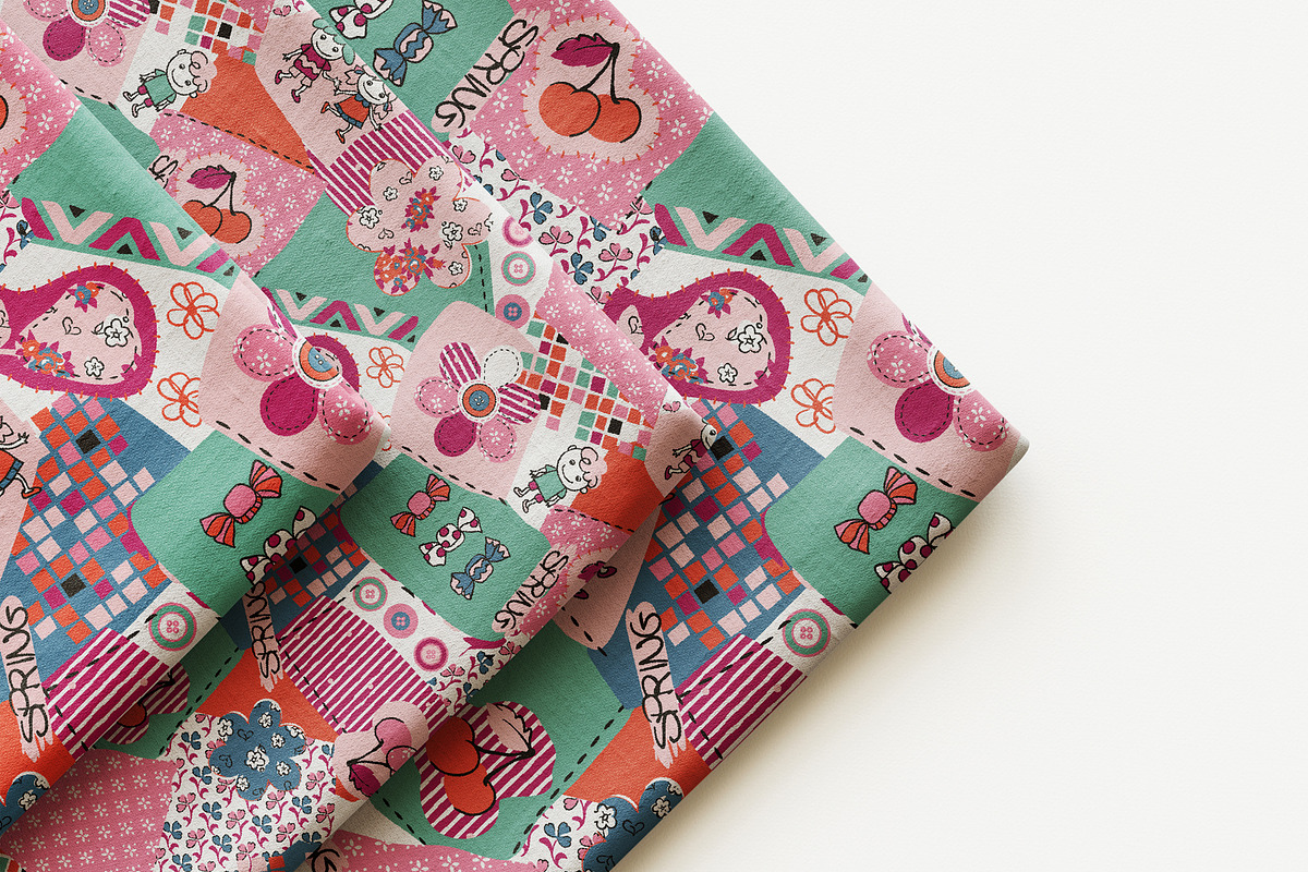 Sweet Baby Patchwork Pattern, a Pattern Graphic by StudioGlouna (Photo 8 of 9)