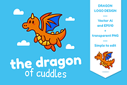 The Dragon of Cudddles Logo Mascot, a Branding & Logo Template by Manudesign (Thumbnail 1 of 3)