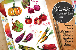 Watercolor Vegetables_2