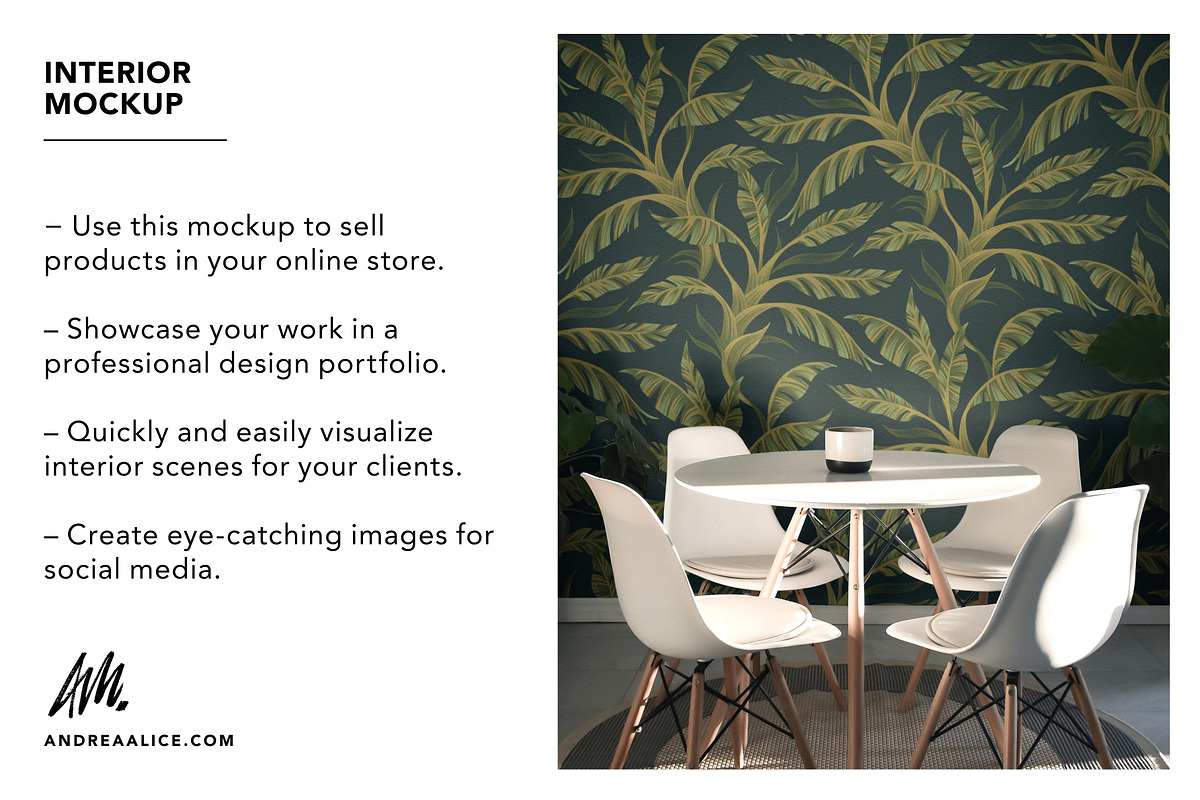 Interior Mockup - Modern Dining Room, a Household Mockup by Andrea Muller (Photo 2 of 7)