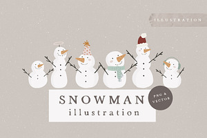 SNOWMAN BUNDLE / Vector Png