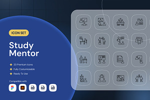 Study Mentor Icon, an Outline Icon by Nathaya Studio