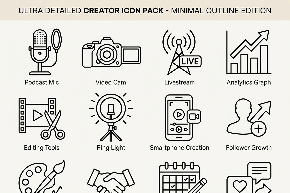 Bundles Vector Content Creator Icon, an Outline Icon by adenpinkstore (Photo 14 of 17)