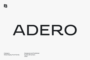 Adero, a Sans Serif Font by Eko Bimantara