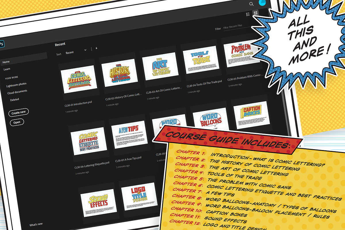 Comic Lettering Masterclass-Adobe, a Templates & Theme by Serkworks Art Labs (Photo 13 of 14)