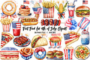 Fast Food for 4th of July Clipart, an Illustration by Libby Wishes (Thumbnail 1 of 6)