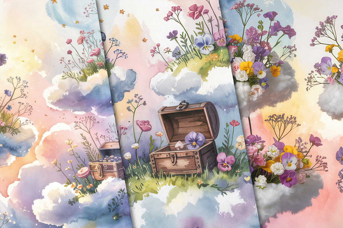 Blooming Clouds, a Background Graphic by Curve Design (Photo 4 of 7)