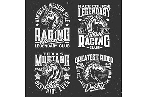 T-shirt Prints With Horse Stallion