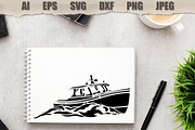 Stencil Boat, a Technology Illustration by MARYCRAFTIRIA (Thumbnail 2 of 3)