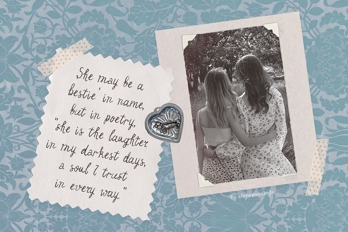 La Bohème whimsical handmade script, a Script Font by alenaganzhela (Photo 6 of 12)