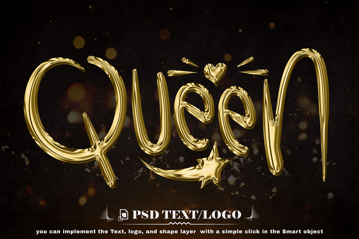 Chrome & Golden & Metal Text Effect, a Brushes & More by one-touch (Photo 4 of 9)