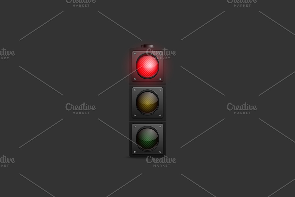 Traffic lights. Vector Set., an Object Graphic by Gomolach (Photo 2 of 6)
