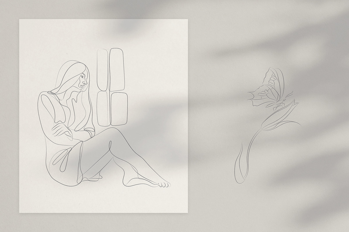 The Touch. Line Art Collection, a Person Illustration by le-genda (Photo 5 of 12)