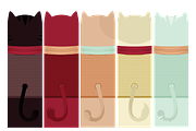 5 Cute Cats Printable Bookmarks, a Stationery Template by land art (Thumbnail 7 of 7)