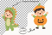 Halloween Kids Clipart Spooky Party, a Seasonal Illustration by SugarCloudStudioArt (Thumbnail 2 of 6)