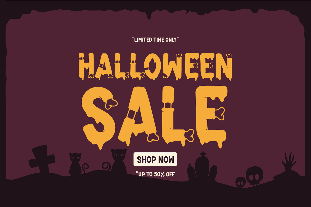 Skeletonic | Bone Halloween Font, a Blackletter Font by Denustudios (Photo 2 of 12)