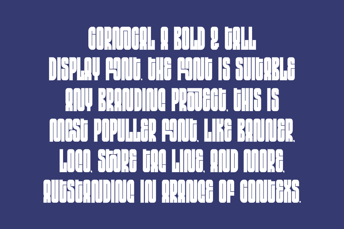 Cornocal - Condensed Tall Font, a Sans Serif Font by Iqsiart Studio (Photo 6 of 7)