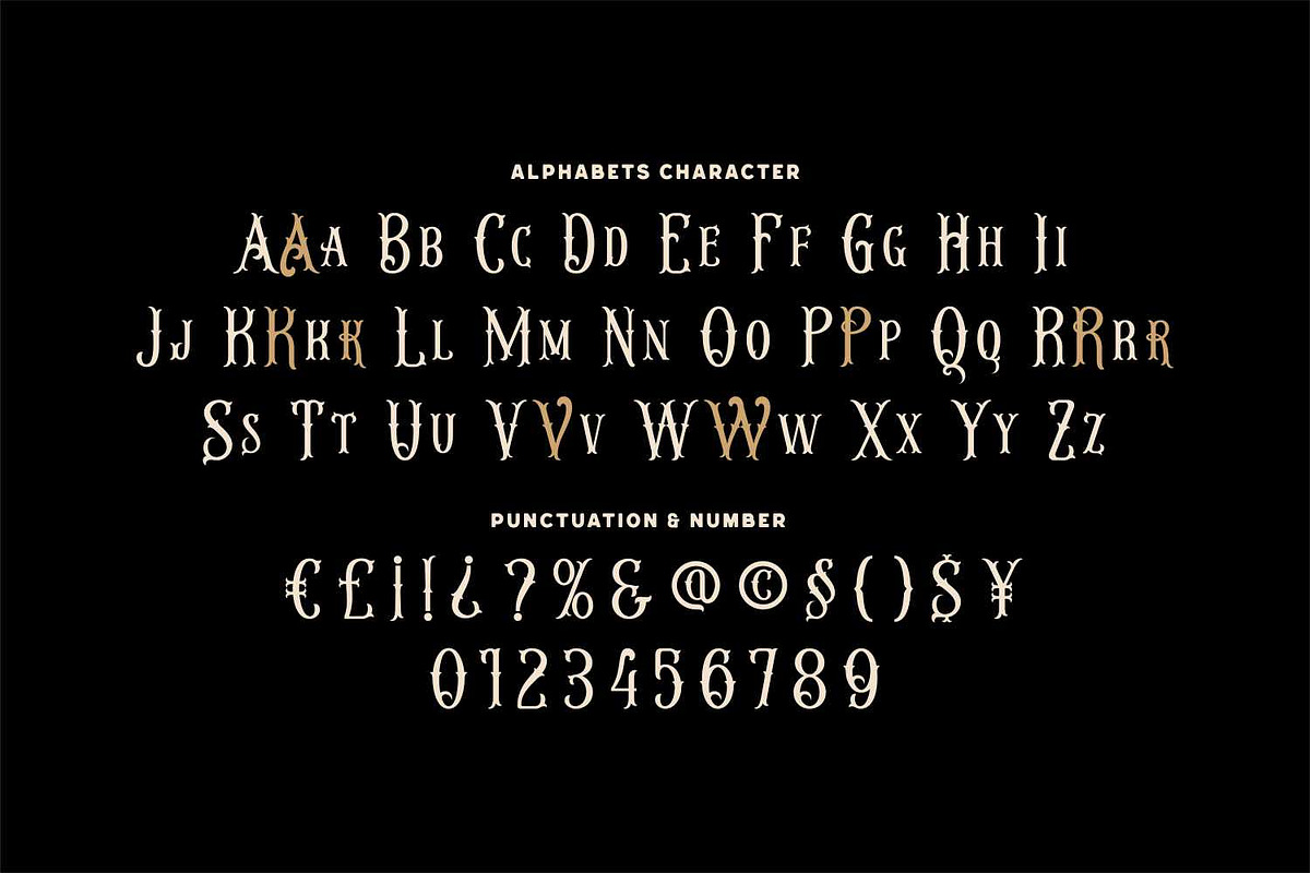 Agondav - Victorian Vintage Font, a Blackletter Font by Imoodev (Photo 5 of 5)
