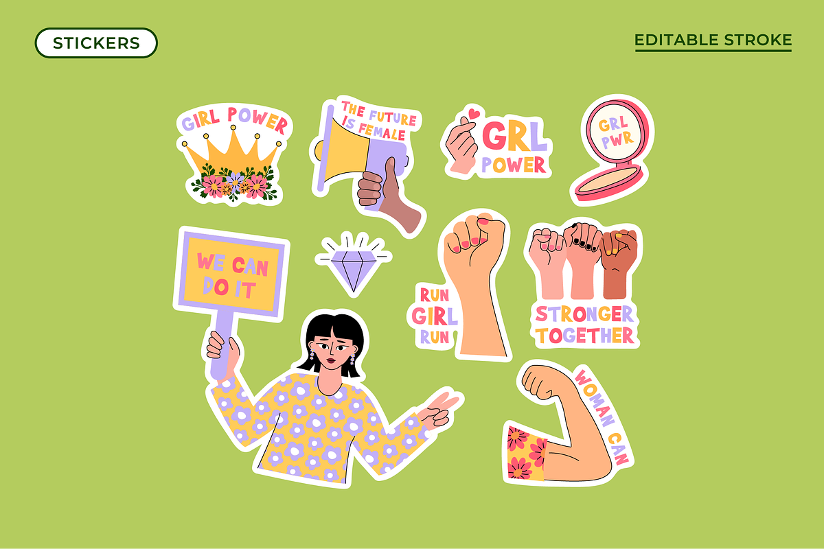 Women's Day Feminist Collection, an Object Graphic by semenova.sense (Photo 6 of 11)