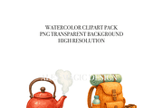 Camping Clipart Set, a Decorative Illustration by Pati Charm Studio (Thumbnail 5 of 8)
