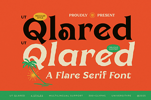 UT Qlared - A Flare Serif Font