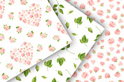 Watercolor pink and red roses, an Illustration by Valin Malin (Thumbnail 15 of 16)