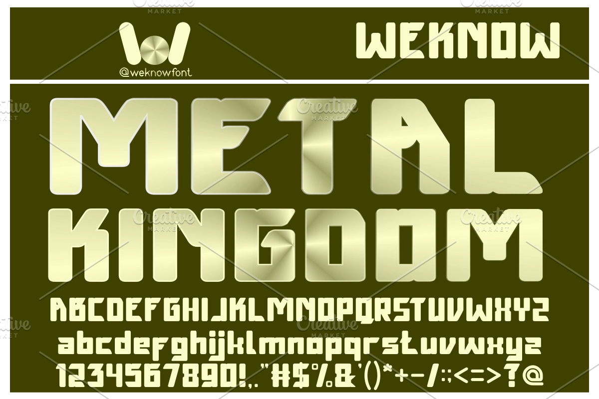 Metal Kingdom font, a Font by weknow (Photo 1 of 5)